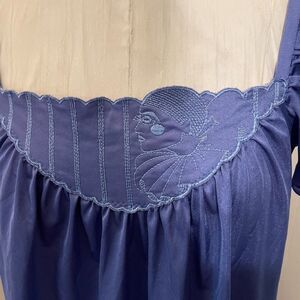 Vintage 80s HENSON KICKERNICK Gown PIERROT Yoke Periwinkle S